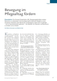 Bewegung im Pflegealltag fördern